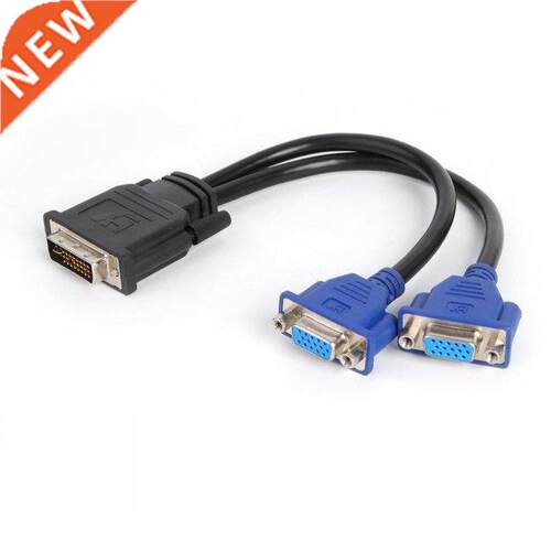 New DVI-I 24+5 Pins Male PVC + Metal DVI-I VGA Cable apter