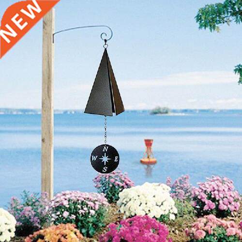 Wind Chime Triangle Cone Red Bird / Compass Pendant