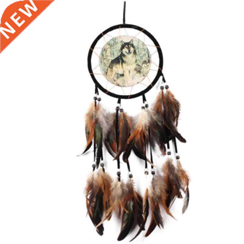 AT69 -Wolf Totem Dream Catcher Gift Handmade Dream Catcher