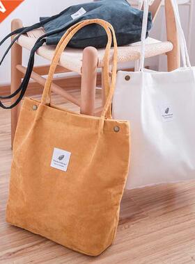 Bags for Women 2020 Corduroy Shoulder Bag Reusable Shopping