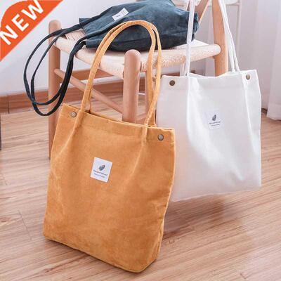 Bags for Women 2020 Corduroy Shoulder Bag Reusable Shopping