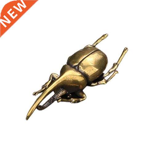 Copper Dynastes Miniature Ornament Antique Insect Figurine