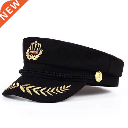 2019new Vintage warm hat Men Women Autumn Winter Flat Milita