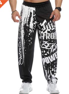 New Running Jogging Pants Men Polyester Soft Bodybuilding Jo