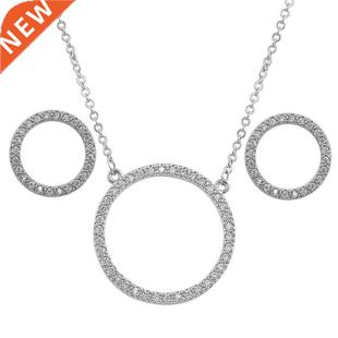 WEIMANJINGDIAN Brand Cubic Zirconia CZ Circle Pendant Neckla