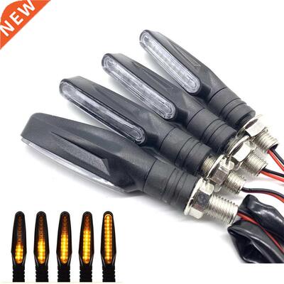 4pcs Motorcycle Turn Sequential Signals LED Blinker Flowing