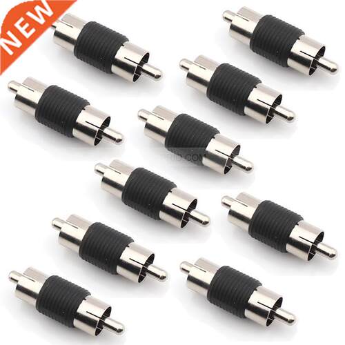 10pcs RCA Male to RCA Male Plug Coaxal Cable Audo TV Adapt