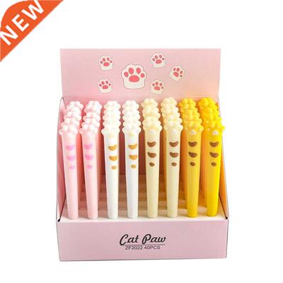 4 Pcs Creatve Black Gel Pen Vvdly Ktten Paw Style Novelt