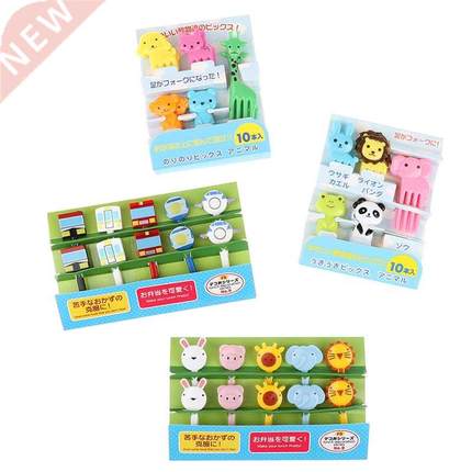 6/7/8/10/18Pcs Super Cute Mini Animal Theme Kids Fruit Fork