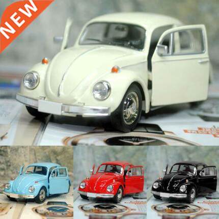 Vintage Beetle Diecast Pull Back Car Model Toy Children