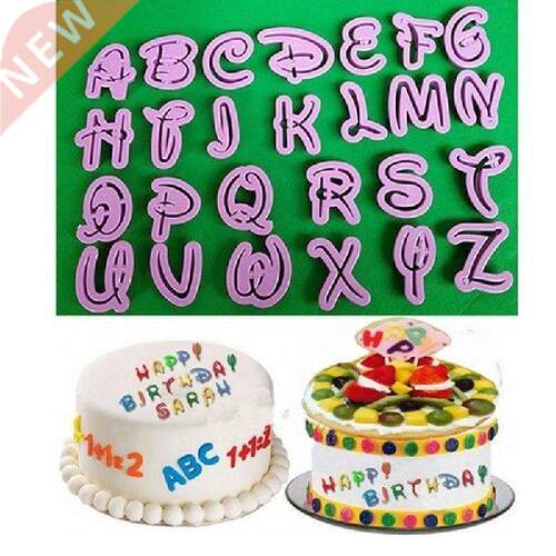 40pcs Alphanumeric Symbols Printed Fondant Cake Decor Mold