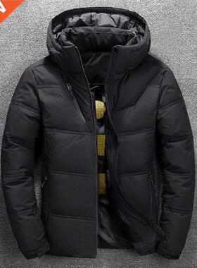 Winter Down Coat Men's Thick Warm White Duck Down Parkas Jac