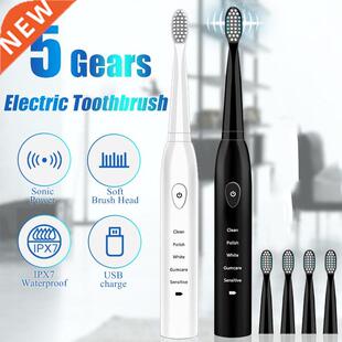 Powerful Ultrasonic Sonic Electric Toothbrush USB Charge Rec