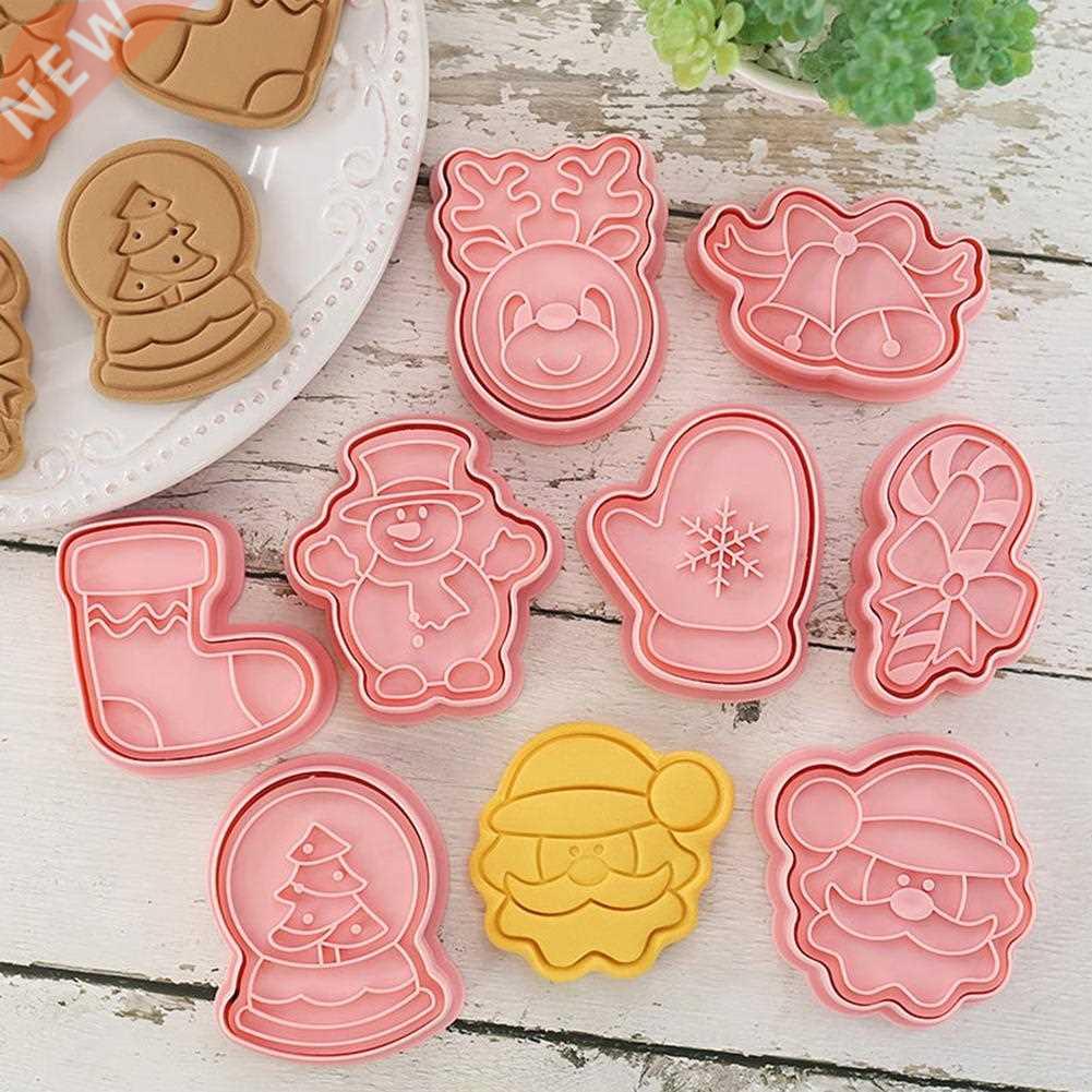 8pcs/Set DIY Christmas Cartoon Biscuit Mould Cookie Cutter