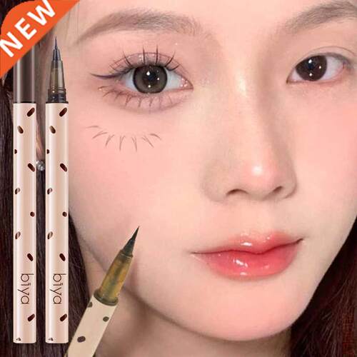 Ultra-fine Liquid Lying Silkworm Eyelash Pen Matte Brown Gra