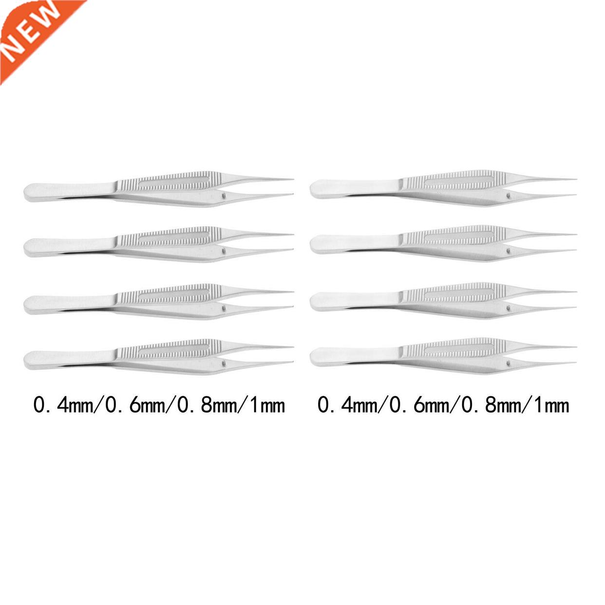 Long Fat Tweezers Compact Pointed Stainless Steel Makeup