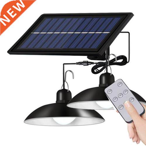 Solar Pendant Lights Double/Single Head Indoor Outdoor Solar