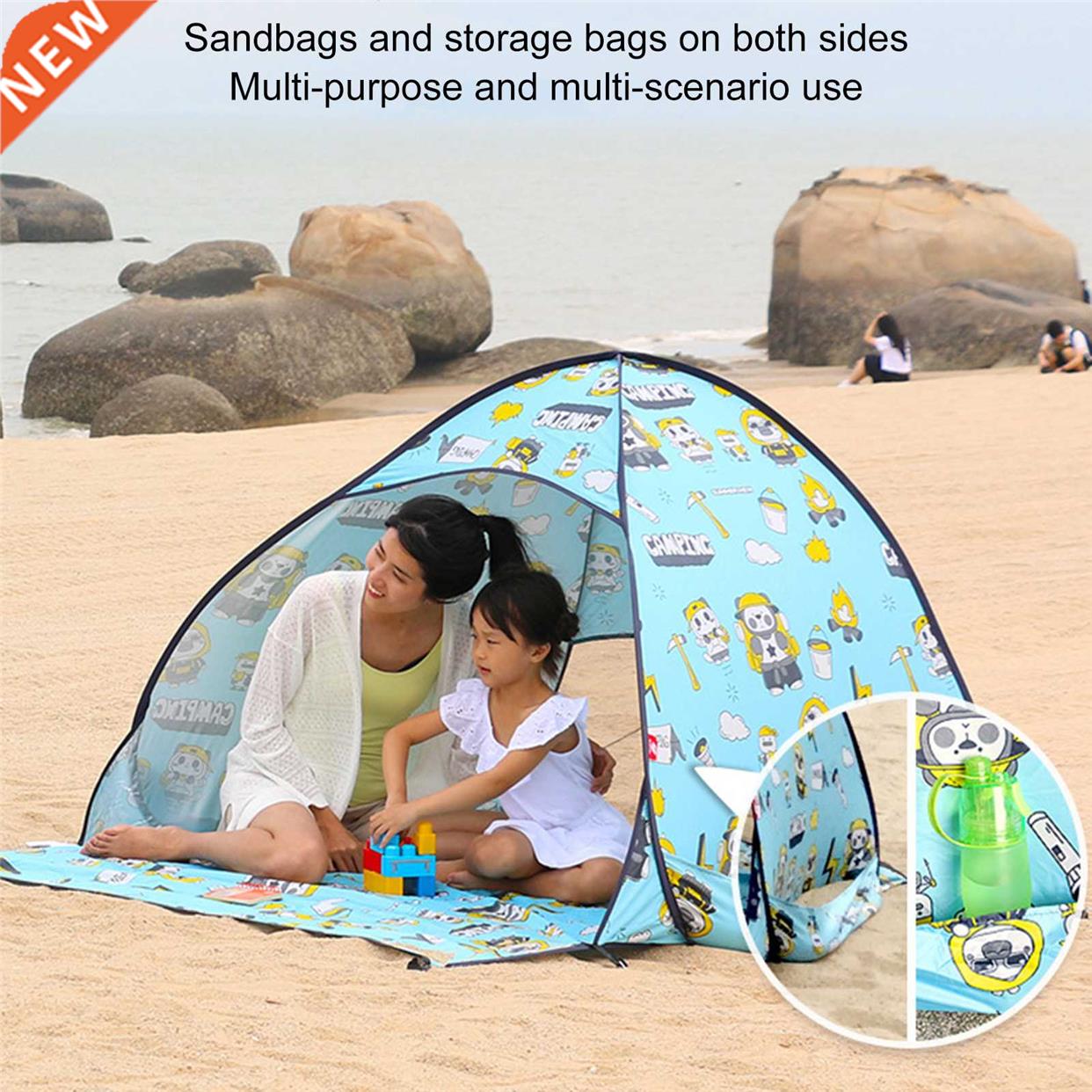 Camping Beach Tent Automatic Instant Pop Up Tent Ultralight