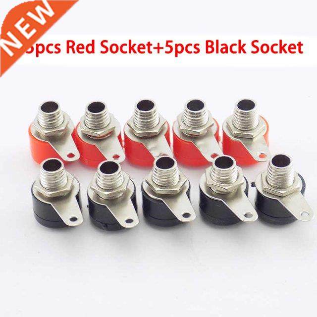 10pcs 4mm Banana Plug Banana Socket Insert Connector Nickel