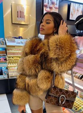 Women's Jacket Real Fur Coat Winter Genuine Women Short Sect