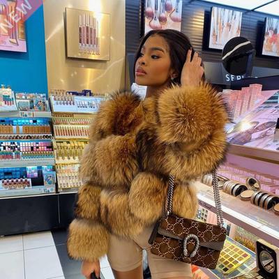 Women's Jacket Real Fur Coat Winter Genuine Women Short Sect