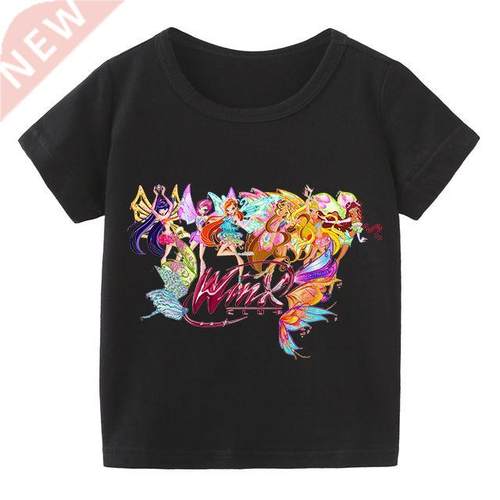 2022 New Cotton Winx Butterfly Fairy Print Cartoon Girls Whi