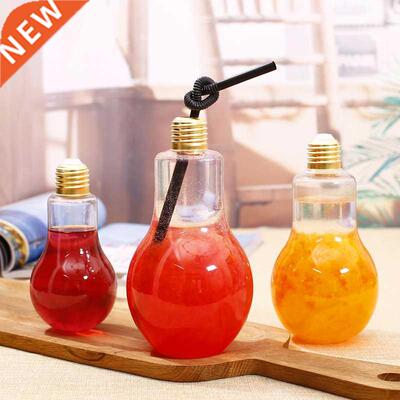 1pc Creative Bulb Water Bottle Brief Fashion Cute Milk