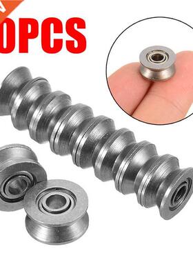 *10pcs/ Mini V Groove Bearing Carbon Steel 624VV Pulley Be