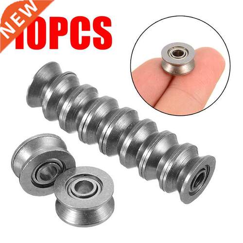 *10pcs/ Mini V Groove Bearing Carbon Steel 624VV Pulley Be