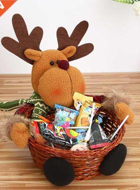 Christmas Hand-woven Candy Wicker Basket Gift Packaging Box