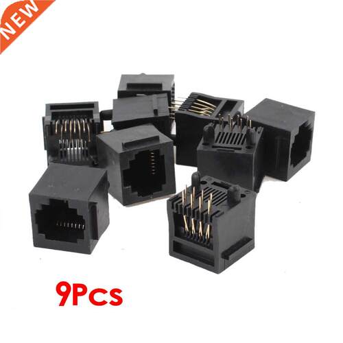 9 Pcs Unshielded RJ45 8P8C Network Modular PCB Connector Jac