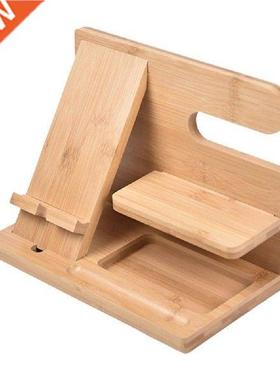 Wooden Phone Docking Station Wood Charging Hub Key Holder