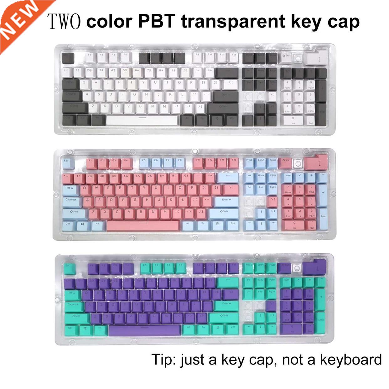 PBT 104 Key Keycaps OME Height Two-color Mechanical Keyboard