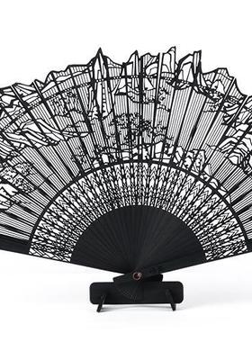 Palace Museum Danqng Breeze Foldng Fan Head Green Bamboo