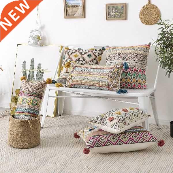 Hand-woven Ruing Emroidered Sofa Cushion Pillow ohemian