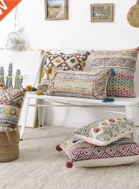 Hand-woven Ruing Emroidered Sofa Cushion Pillow ohemian