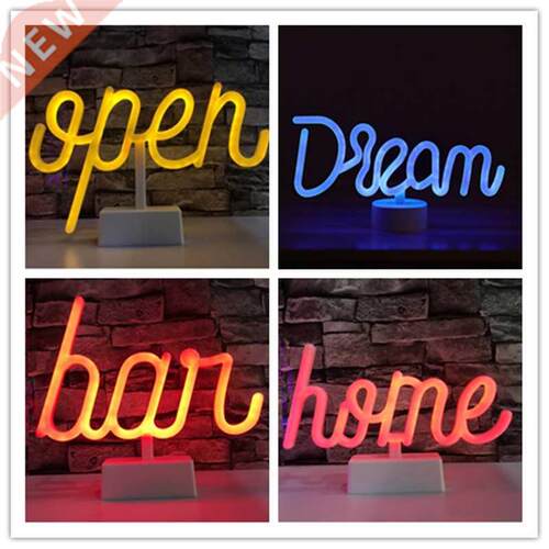 LED Bar Lights Neon Christmas Decor Table Lamp Word for Stor