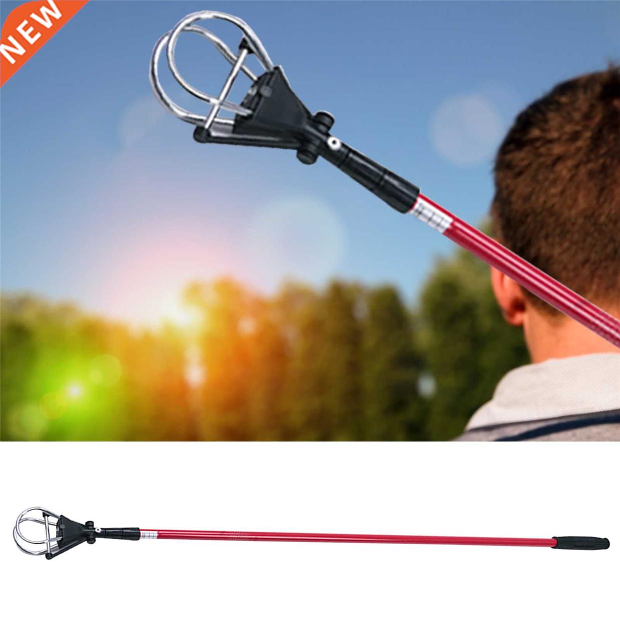 Retractable Scoop Telescopic Golf Ball Retriever Extendable