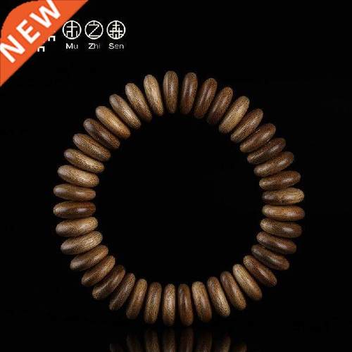 Vietnam Nha Trang Gold Coin Agarwood Bracelet Beads Natural