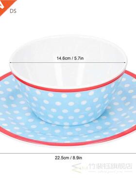 Dessert Plate Bowl Dish Set Imitation Porcelain Fruit Salad