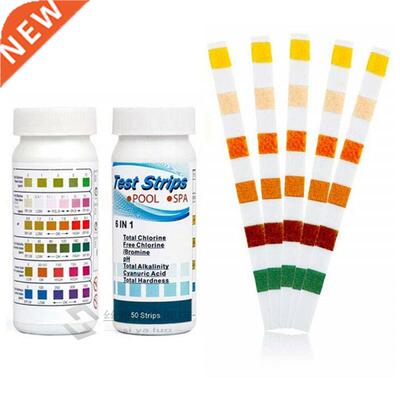 6In1 Swimming Pool SPA Test Strips Chlorine PH Water Hardnes
