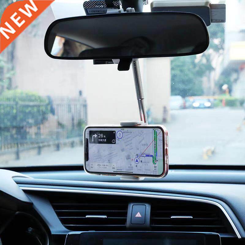 2022 new cr rerview mirror mount phone holder for iphone 1