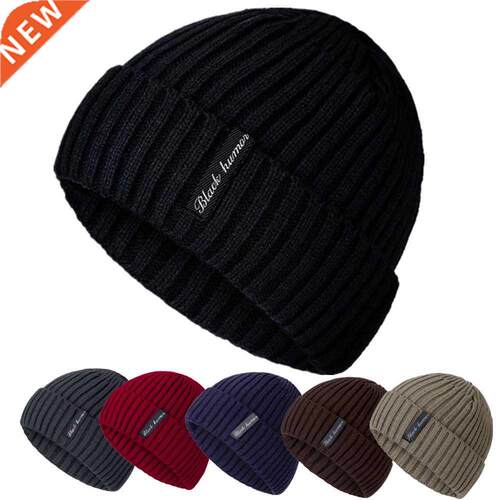 New Unisex Letter Warm Winter Hats Stylish Add Fur Lined Sof