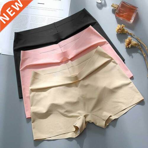 Women's Summer Safety Short Panties Ice Silk Underpant Seaml