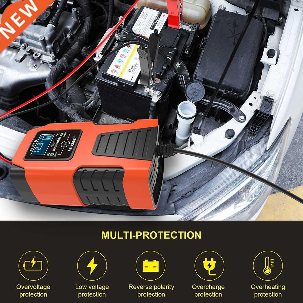 2-Amp Trickle Charger, 6V and 12V Battery Charger&Maintaine