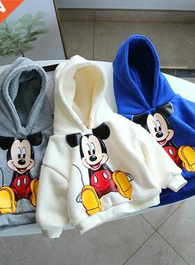 2022 Children's Hooded Sweater Autumn and Winter Plus Velvet