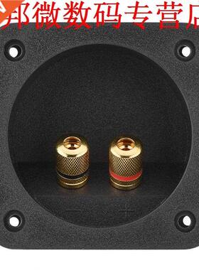 Speakers Terminal Box Shell 2 Copper Binding Post Wire Cable