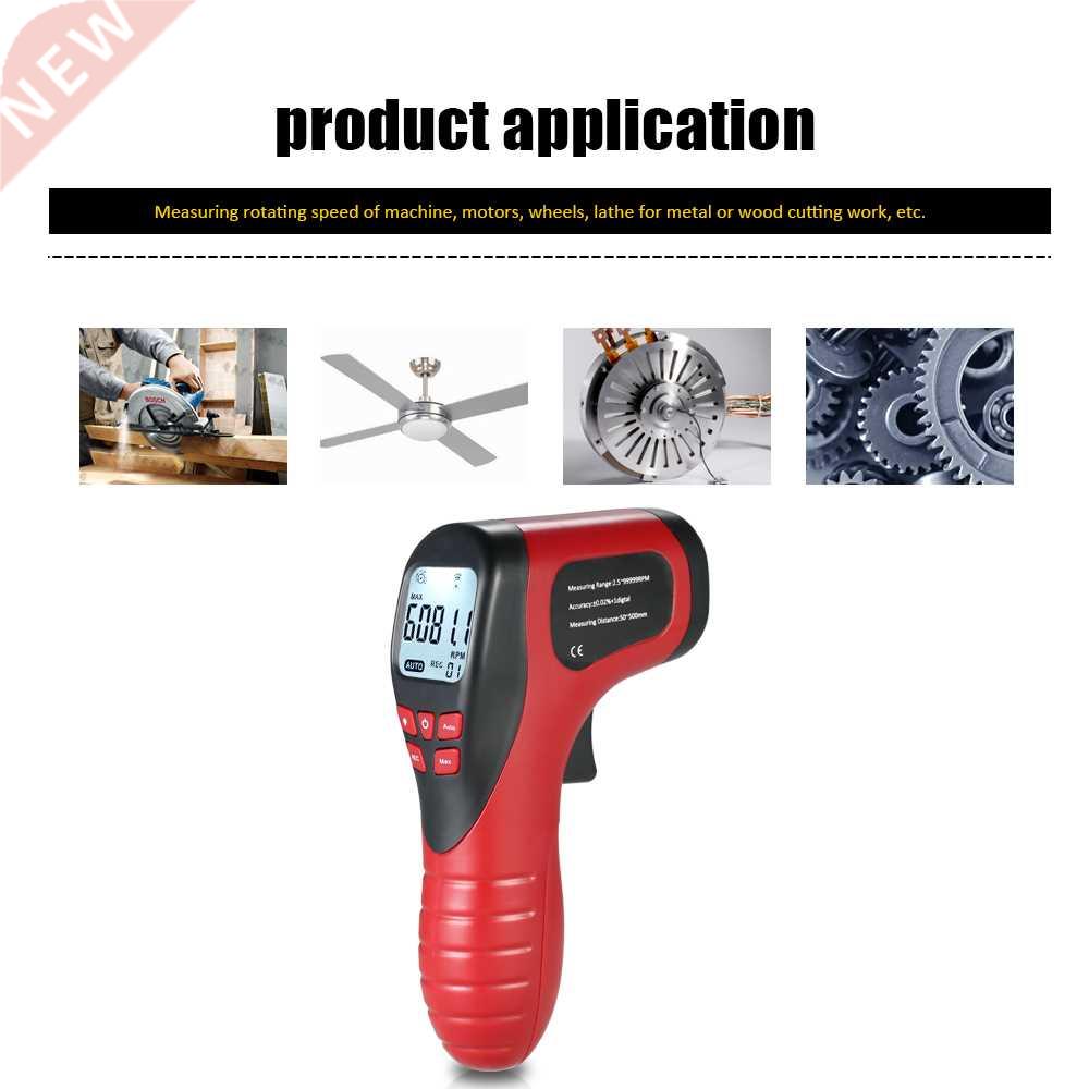 Handheld Digital Photo Tachometer LCD rpm meter Laser Non-Co