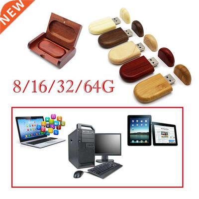 Portable Size Walnut Wood USB 2.0 Flash Drives Memory Stick