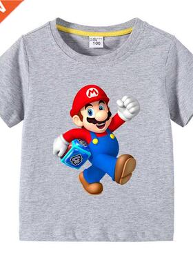 Children's Clothing 100% Cotton Super Mario Summer Soft Shor